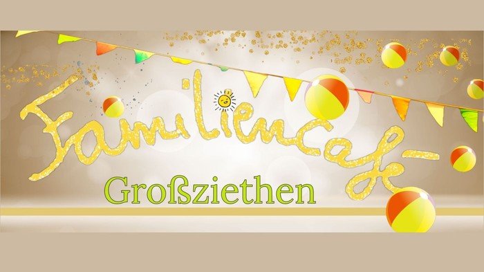 Logo mit farblich gestaltetem Text "Familiencafé Großziethen"